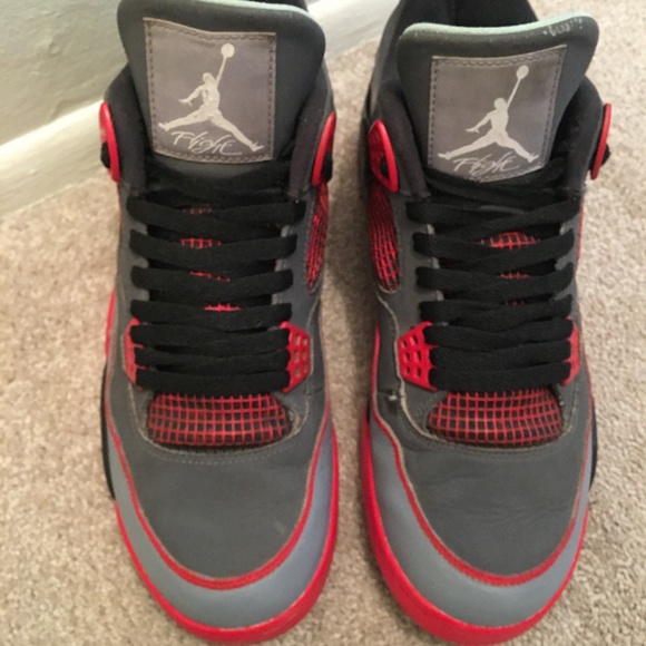 CUSTOM Jordan Retro 4 Green Glows Size 10.5 One Of A Kind Infrareds - Picture 5 of 7